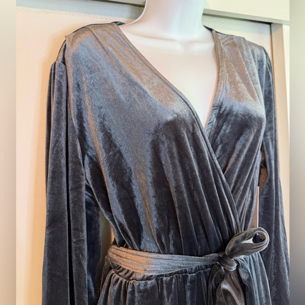 Dex Charcoal Long Sleeve Mini Dress - Picture 2 of 7